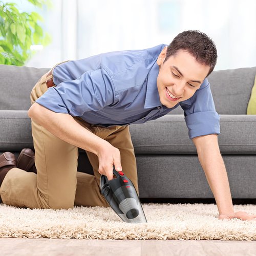 cberhrik Hand Held Vacuum Cordless Rechargeable - Portable Handheld Vacuum Cleaner with Brushless Motor, Lightweight & Low Noise, Clean Dust & Hair Quickly, Suit for Home/Office/Car