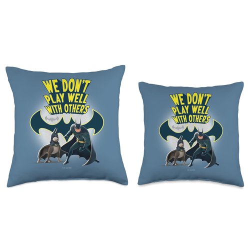 DC Comics DC League of Super-Pets We Don't Play Well with Others Throw Pillow, 16x16, Multicolor