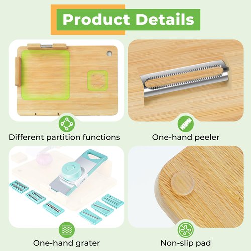 Adaptive One Handed Cutting Board, Handicap Kitchen Tools with Steel Spikes, Adaptive Equipment for Elderly, Stroke Patient, One-handed Person, Disabled and Amputees