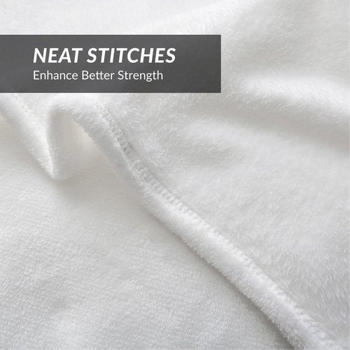 Bedsure GentleSoft Fleece Blanket - Lightweight Plush Cozy Twin Size Blanket in White | 300GSM, 60x80 Inches