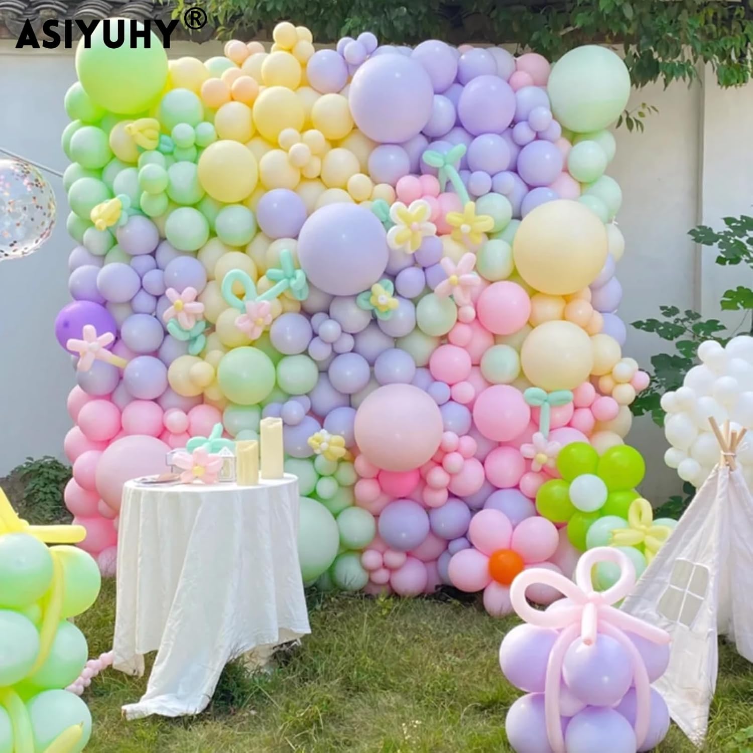 Pastel Balloons 100 Pack - 12 Inch Latex Balloons for Birthday, Baby Shower & Wedding Decor