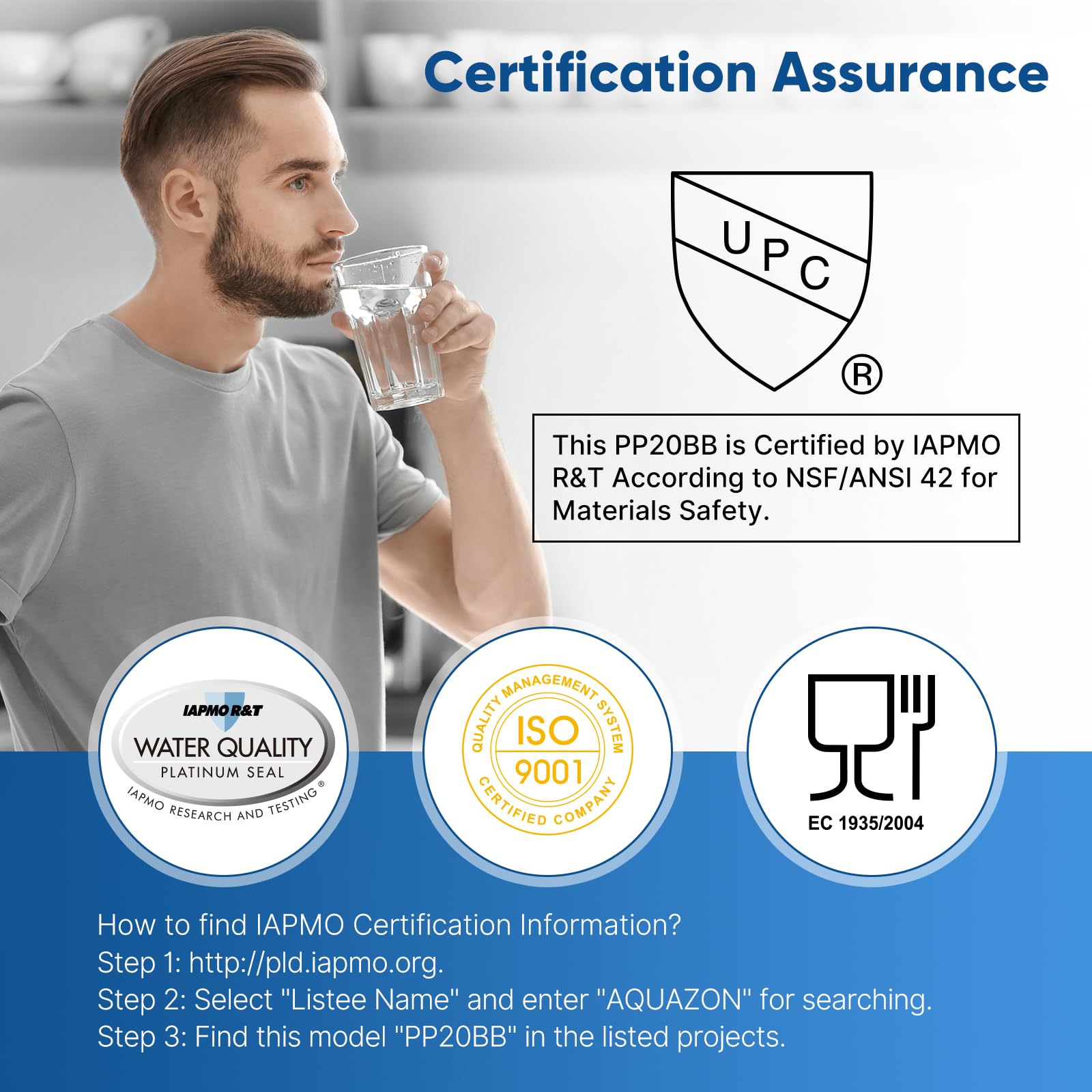 PUREPLUS 1 Micron 20" x 4.5" Whole House Sediment Home Water Filter Replacement Cartridge, Compatible with DGD-2501-20, AP810-2, P1-20BB, FP25B, FPMB-BB1-20, SDC-45-2001, 4 Pack