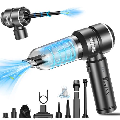 YKSINX Car Vacuum Cleaner High Power,18000PA Handheld Vacuum Cordless with Brushless Motor,4 in 1 Portable Mini Vacuum Cleaner & Air Duster,3 Gear,Small Handheld Vacuum Rechargeable for Car,Home