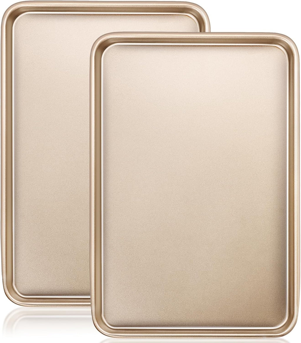 Wildone Baking Sheet Pan Set - Nonstick Carbon Steel Cookie Sheets | Heavy Duty, Easy Clean, 17.5x12 Inch