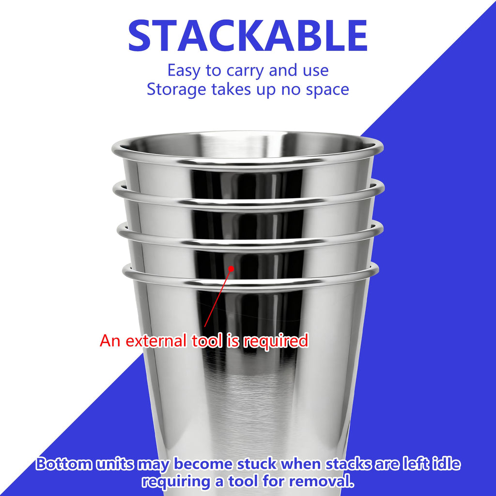 MigongBoyi 30PCS 20-OZ Tainless Steel Cups,Metal Cups, Stainless Steel Pint CupsStackable Unbreakable Drinking Glasses for Party, BBQ Camping, (30)