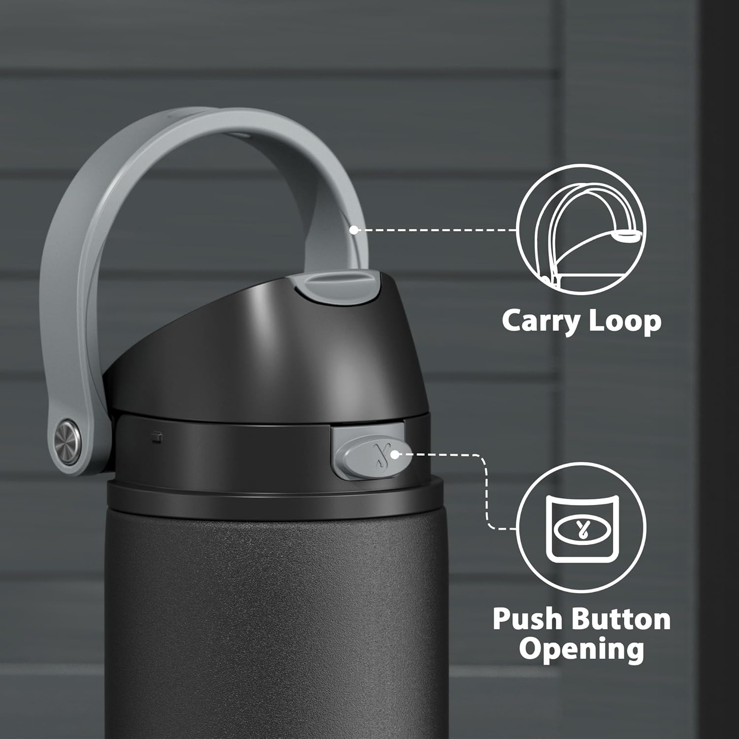Meoky Stainless Steel Water Bottle - 24 oz Insulated Sports Bottle with 2-in-1 Straw & Spout Lid | Leak Proof, BPA-Free, Fits Car Cup Holder