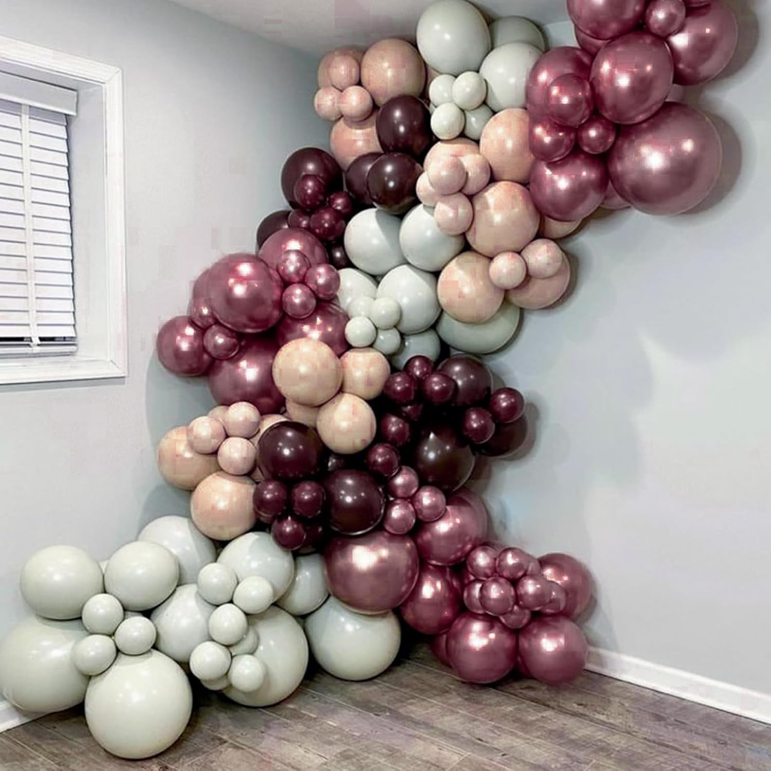 PartyWoo Copper Balloons - 50pcs 12 Inch Metallic Brown Latex Helium Balloons for Celebrations
