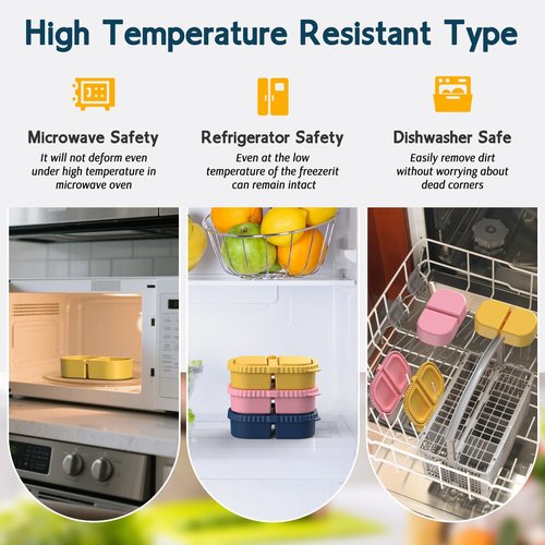 ICEROYCE 3 Pack Reusable Silicone Snack Containers with Lids, 2 Compartment Leakproof Food Storage Containers, BPA-Free Portable Snack Boxes for Lunch, School, Adults