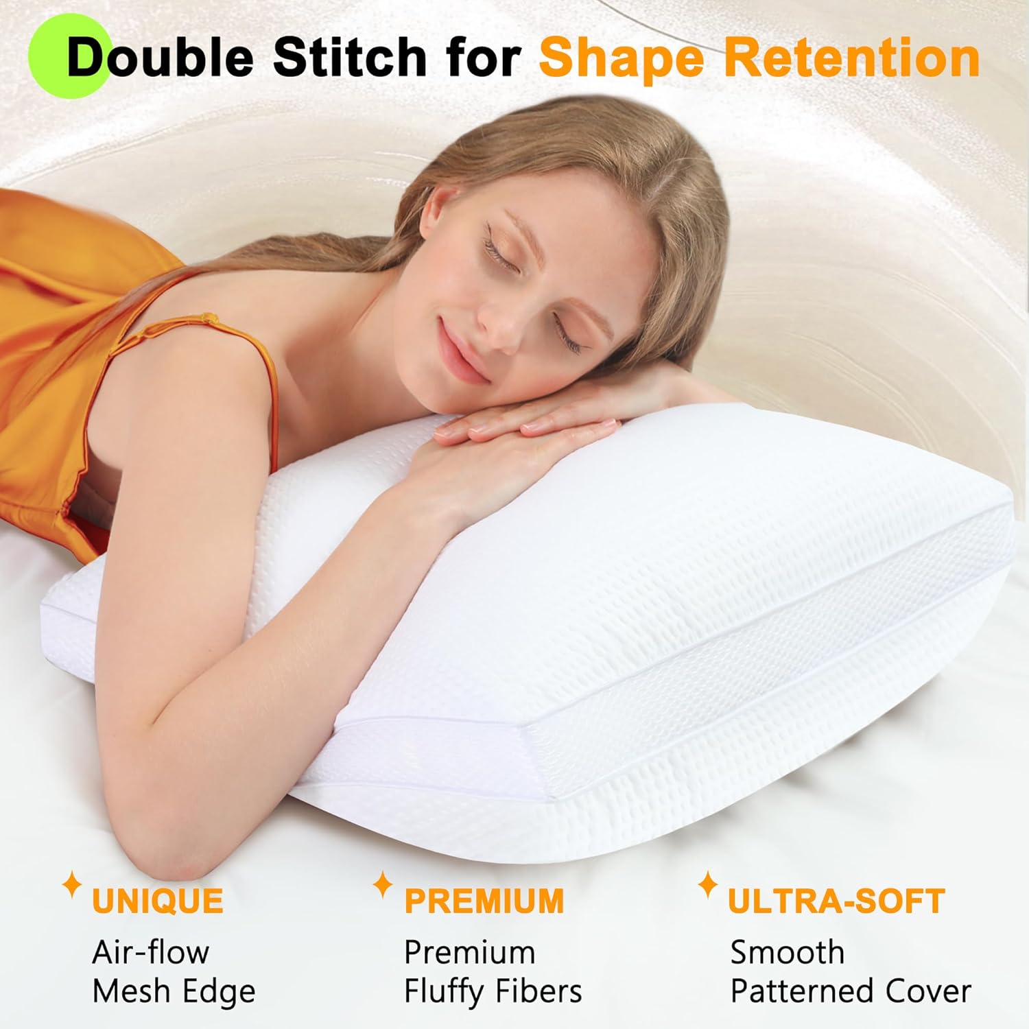 Skiennix 18x18 Pillow Inserts - Set of 2 Down Alternative Throw Pillows with Cotton Cover, Machine Washable