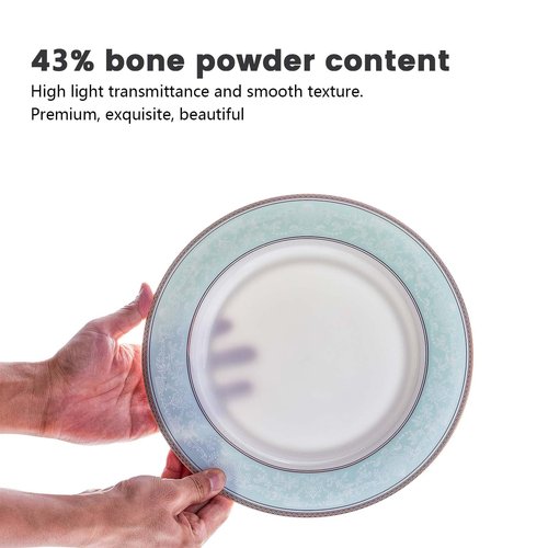 Wpslnwo Fine Bone China Dinner Plates Sets, 4 Pcs Classic Relief Pattern Gilt Edged High Grade 10.5 inch Dinnerware Sets For 4 People