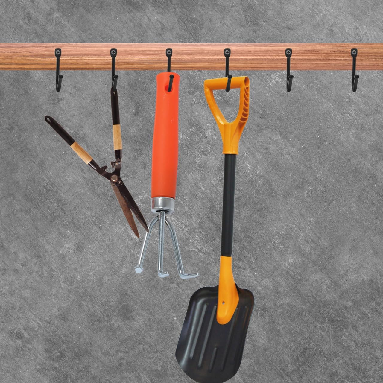 POPETPOP Heavy Duty Garage Hooks - 20pcs Steel Tool Organizer for Extension Cords & Bags | Wall Mount, Black