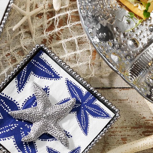 Starfish Beaded Napkin Box