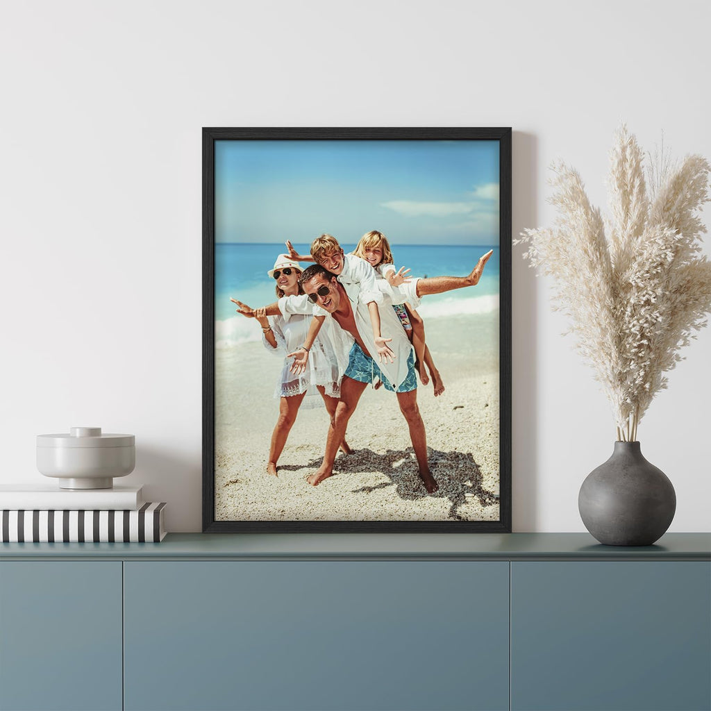 Wall26 Custom Framed Poster - Stylish Canvas Wall Art for Living Room or Bedroom - 8"x10" Black