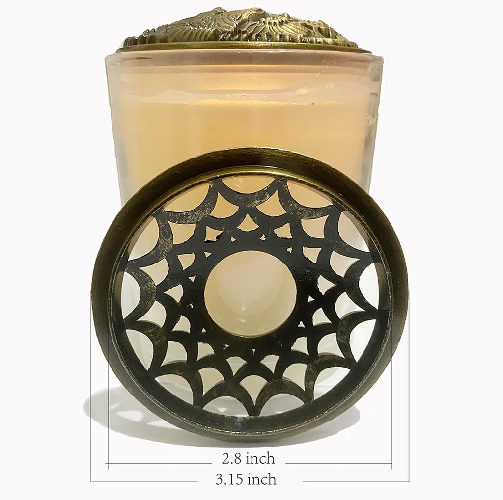 Silver Space Scented Candle Toppers - Elegant Jar Covers to Enhance Aroma & Prevent Melting | Ideal Gifts for Women