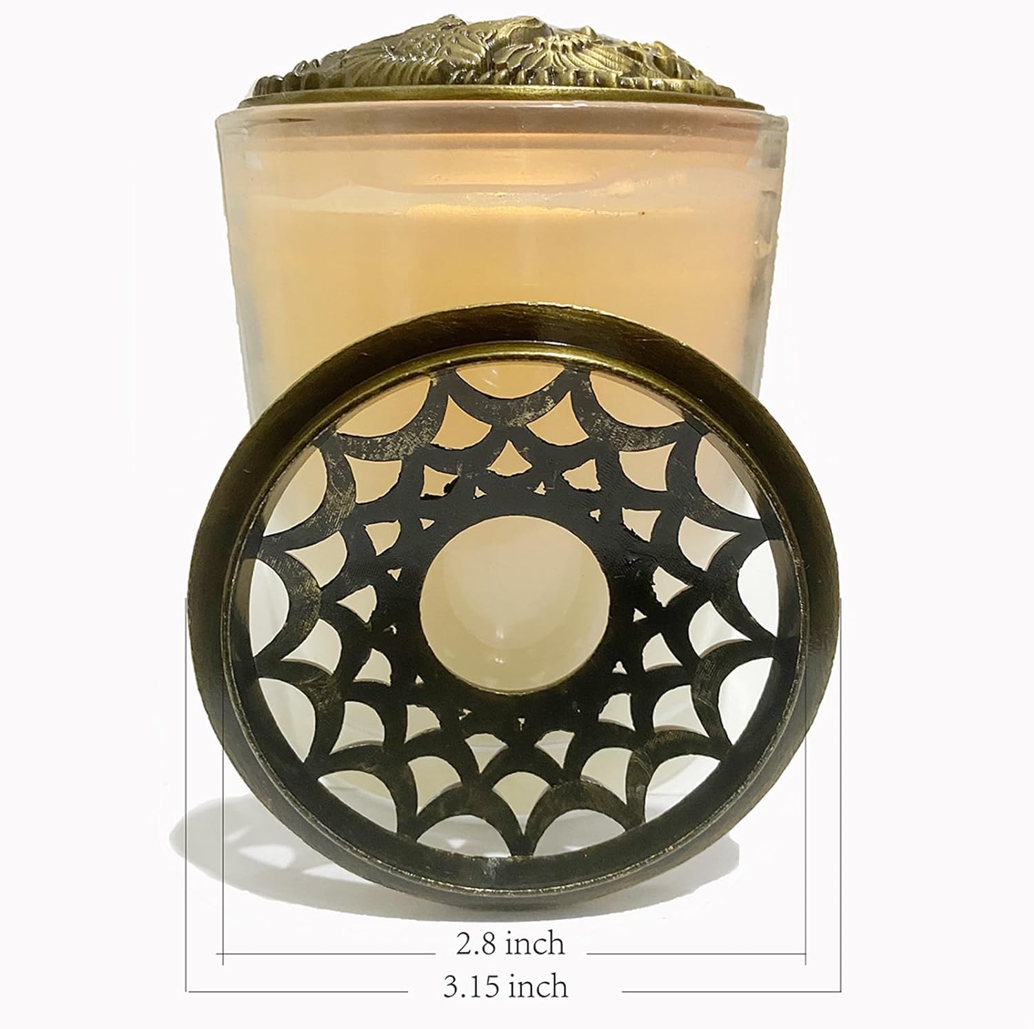 Silver Space Scented Candle Toppers - Elegant Jar Covers to Enhance Aroma & Prevent Melting | Ideal Gifts for Women