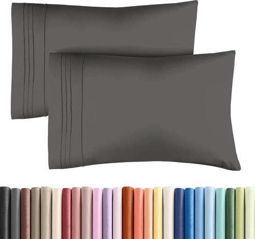 King Pillow Cases by [Brand Name] - Ultra Soft Hotel Quality Covers | Wrinkle-Free & Fade Resistant - 2 Piece Set in Charcoal