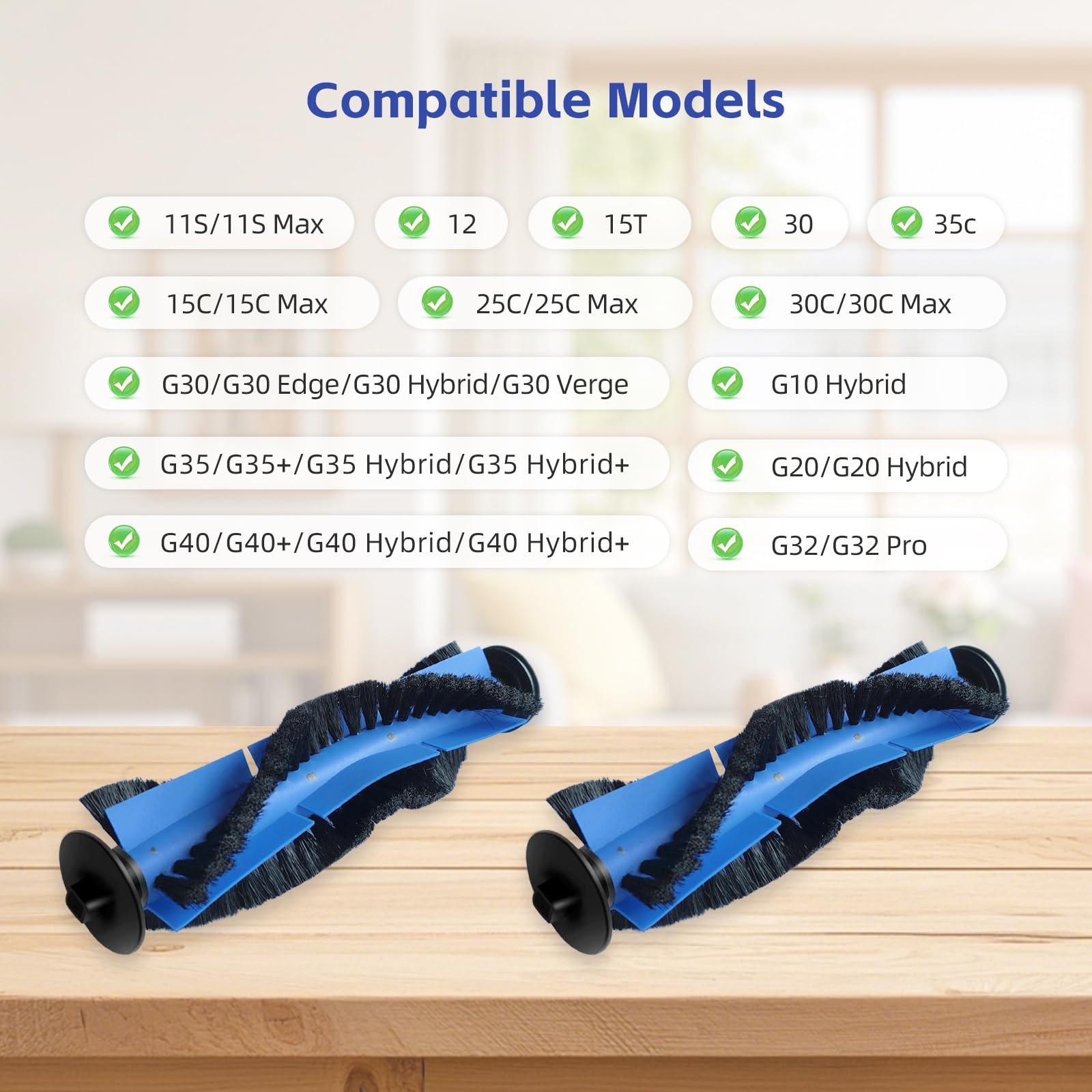 kiigii 3 Pack Roller Brushes Replacement for Eufy RoboVac 11S(T2108), 12, 15C, 15T, 25C, 30, 30C, G10, G20, G30, G32, G35, G40 Series Robotic Vacuums