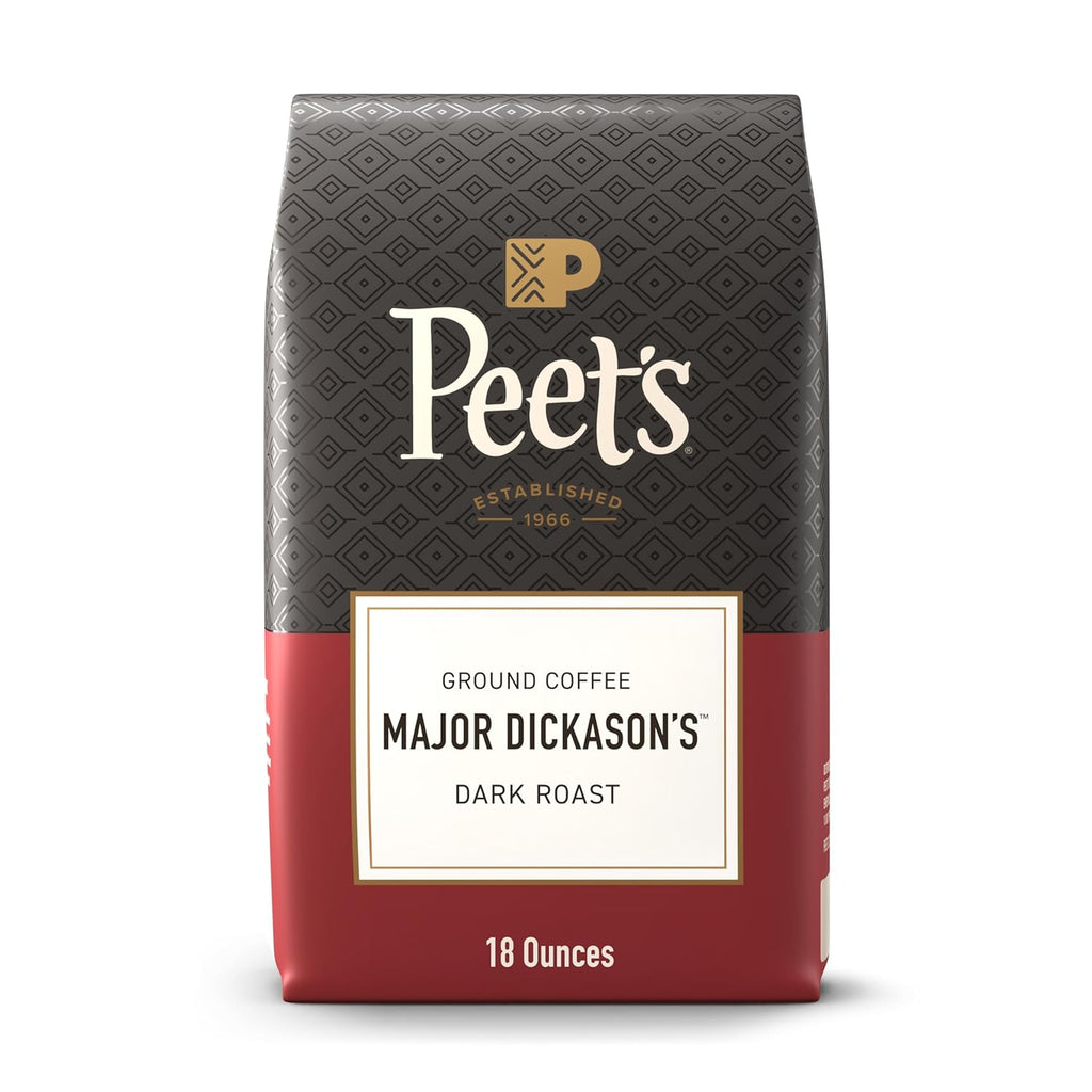 Peet's Coffee Dark Roast Ground Coffee - 100% Arabica Major Dickason's Blend, 18 Ounce Bag