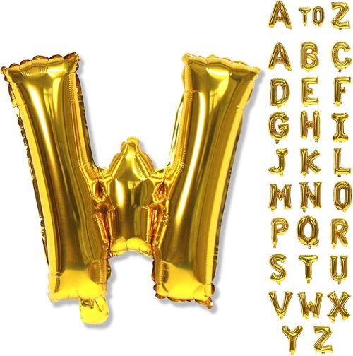 40 Inch Giant Alphabet Balloons by W - Customizable Gold Letters for Birthday Party Decor