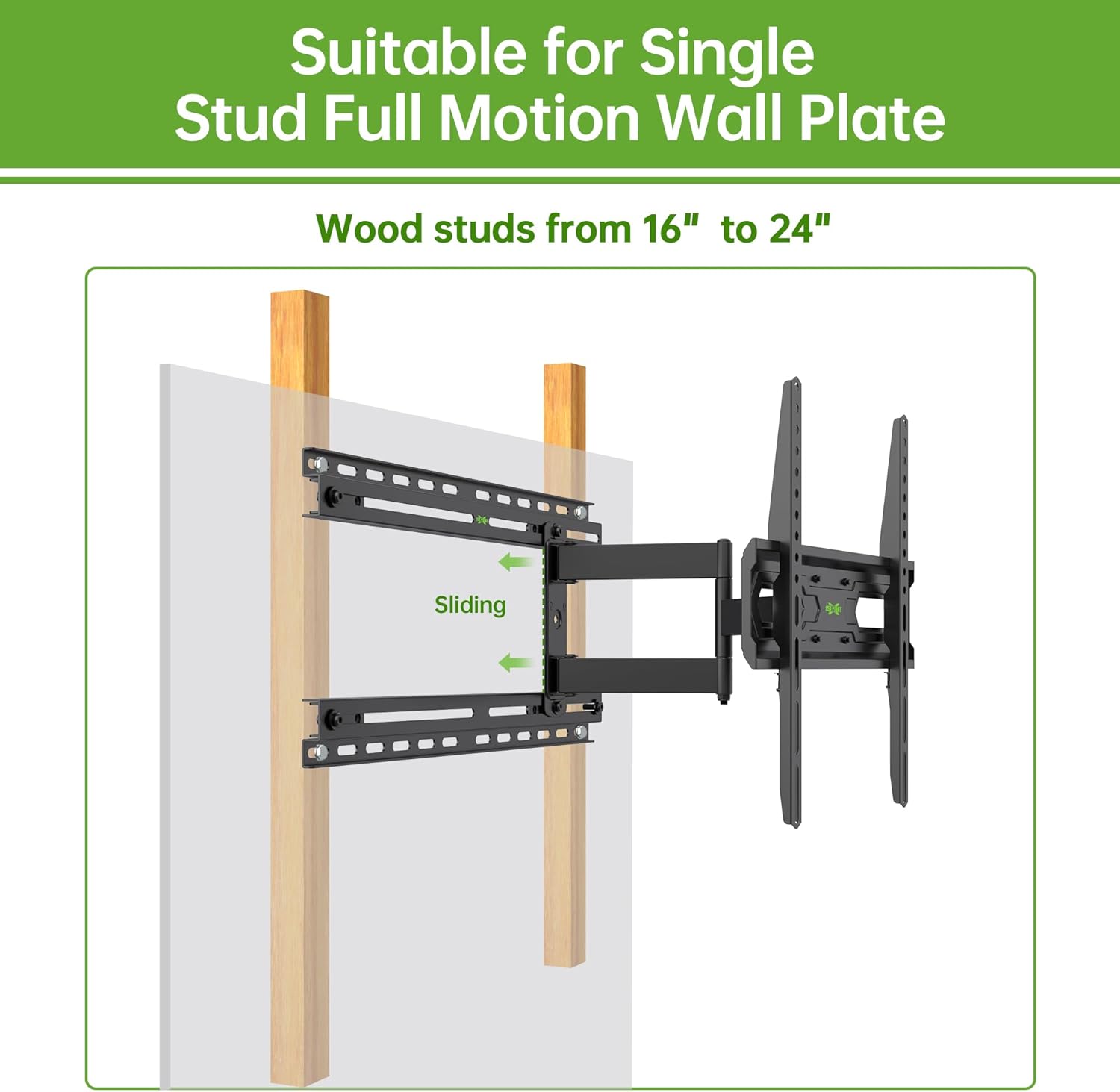 USX MOUNT TV Mount Extension Bracket - Easy Centering for 16-24 Inch Wood Studs | Max Load 154LBS
