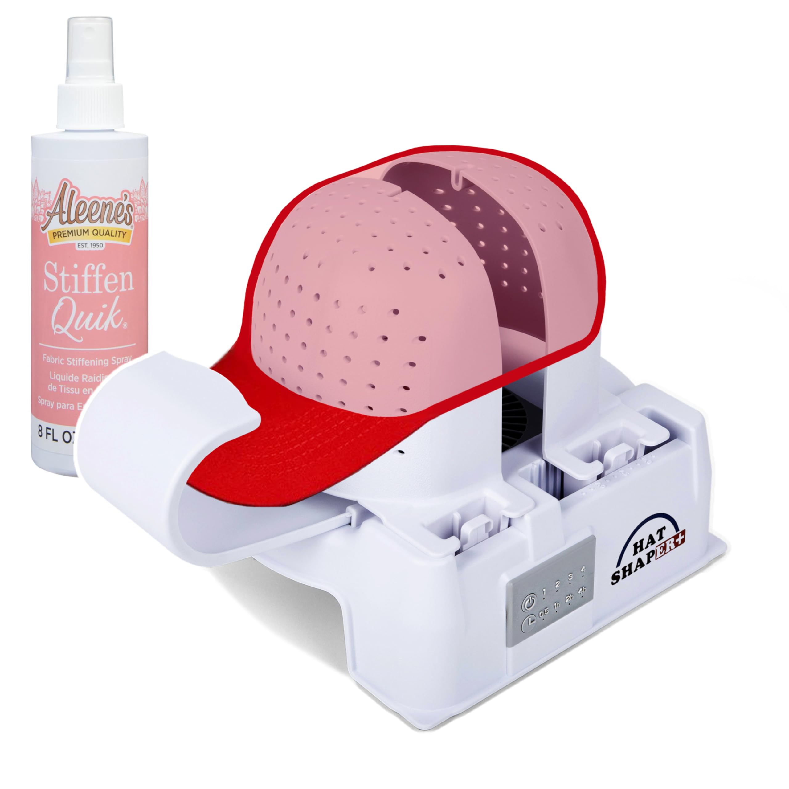 Danyco Adjustable Hat Shaper Machine with Stiffening Spray - Baseball Cap Shaper - Care Tool for Caps, Snapbacks, Fitted Hats - Fan Drying Tech for Shape Restoration & Preservation - Hat Gifts for Men