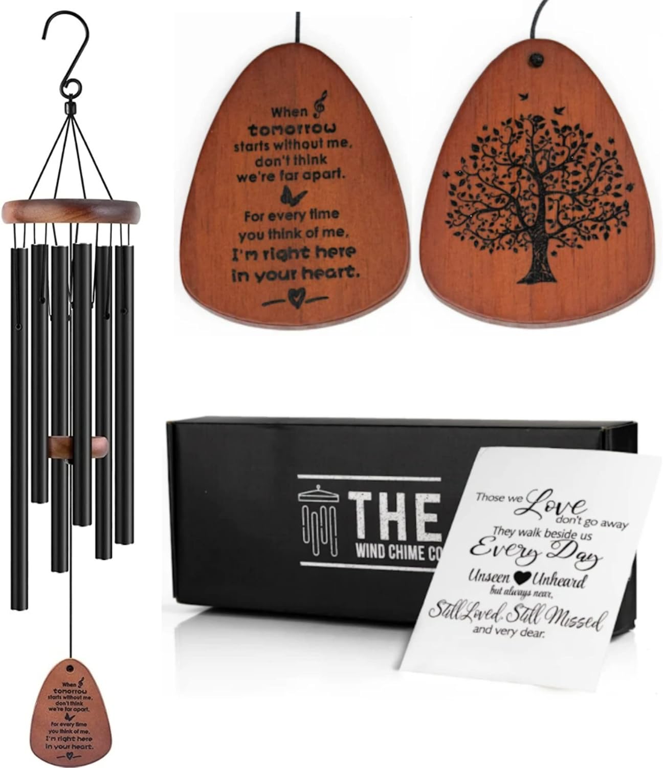 Wind Chime CO Memorial Wind Chimes - Soothing Melodic Tones | Sympathy Gift for Loss of Loved One