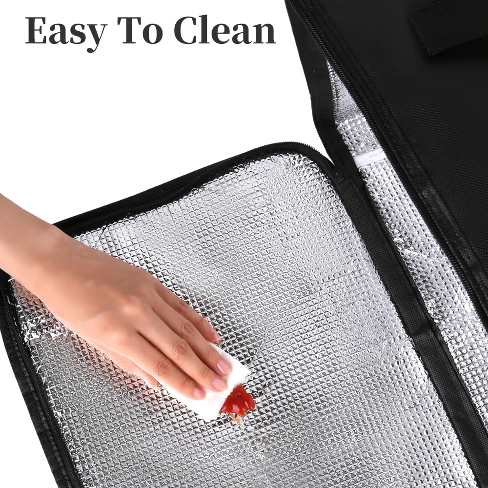 Bodaon Insulated Casserole Carrier Bag - Keeps Food Hot or Cold | Fits 9x13 & 11x15 Inch Dishes - Black