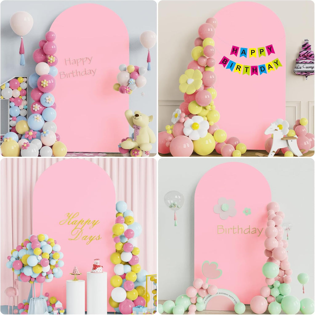 Wokceer Wedding Arch Backdrop Stand - 7.2 FT Metal Arch with Cover for Ceremonies & Events