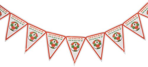 Beistle Pennant Banner, 11-Inch by 7-Feet 4-Inch, Mexico