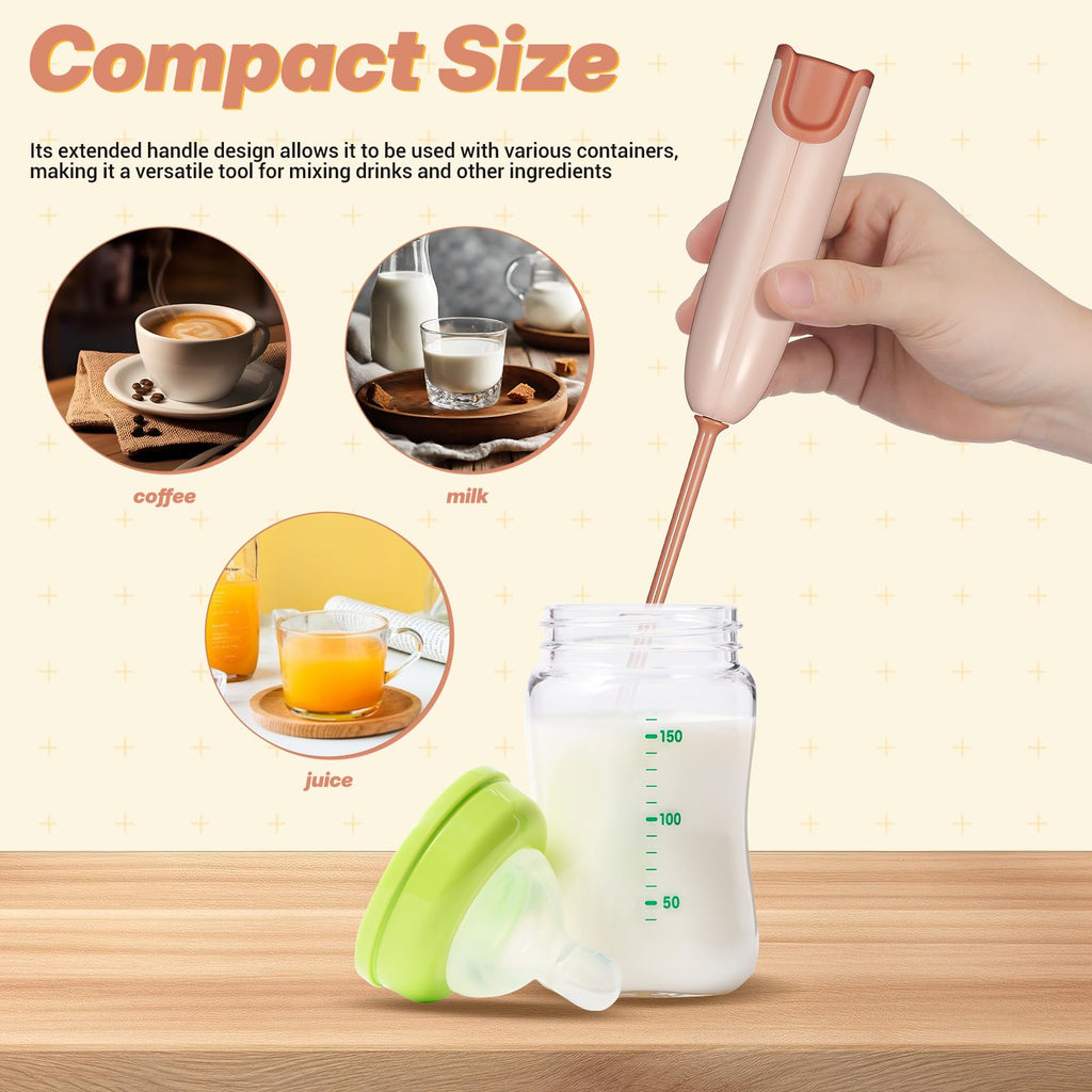 MAGICLULU Handheld Electric Baby Formula Mixer with 2 Stirring Sticks, Portable Small Drink Milk Powder Mixer for Bottle Protein Powder Coffee Travel Office Home Stirrer Supply