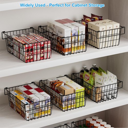 Homics Freezer Organizer Bins, Large Capacity Stackable Baskets for Deep Chest Freezer Easy Get and Sort Bottom Frozen Meats Food Storage Containers Pantry Storage and Organization, 4pcs
