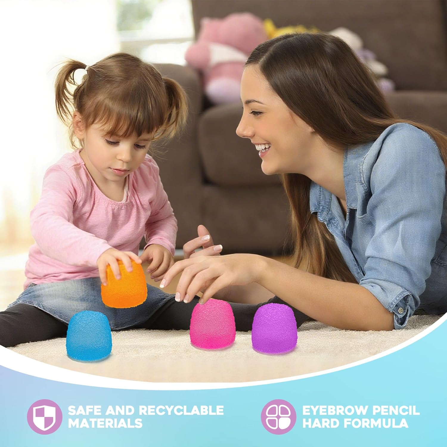 Skiennix Squishy Fidget Toy - Super Solid Squeeze Ball for Stress Relief | Pink Color, Ideal for Kids & Adults