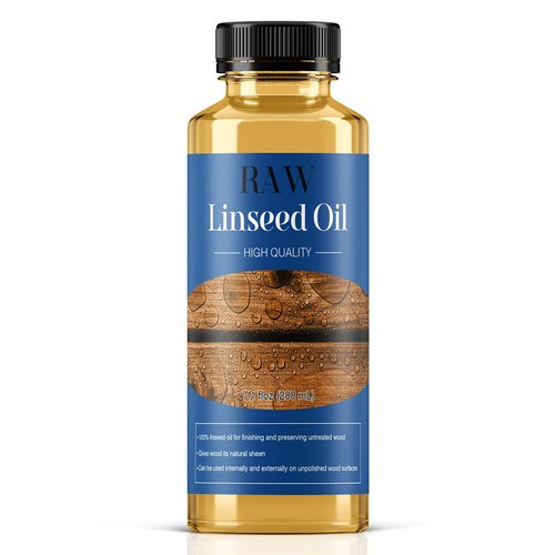 Raw Linseed Oil for Wood Protection - Natural Linseed Oil Refreshes Wood Naturally - Repair and Condition Wood Patio Furniture, Decks - 7.1 oz
