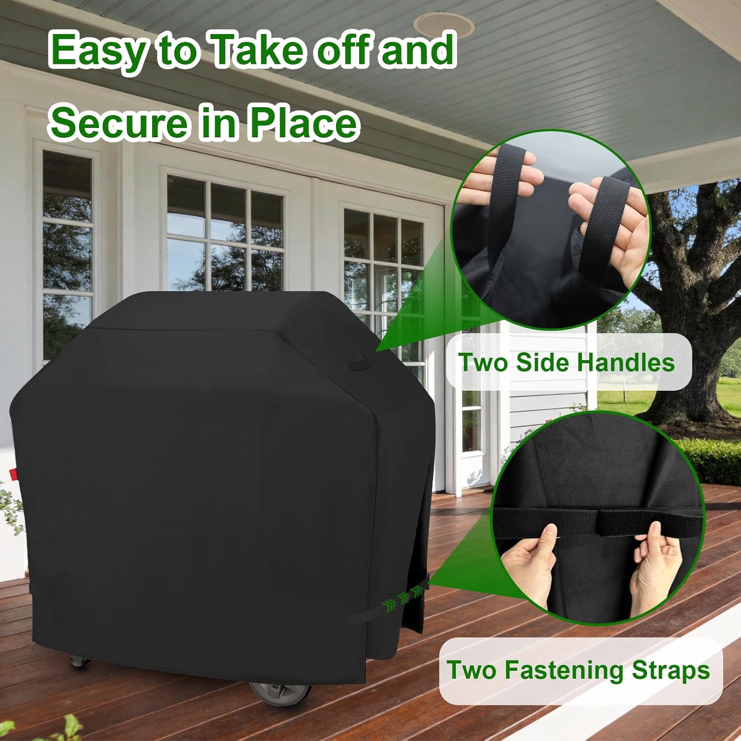 Weber Grill Cover - Heavy Duty Waterproof Protection for Genesis E-315, S-315, E-325, E-330, E-335, S-335 | Fits 60" BBQs
