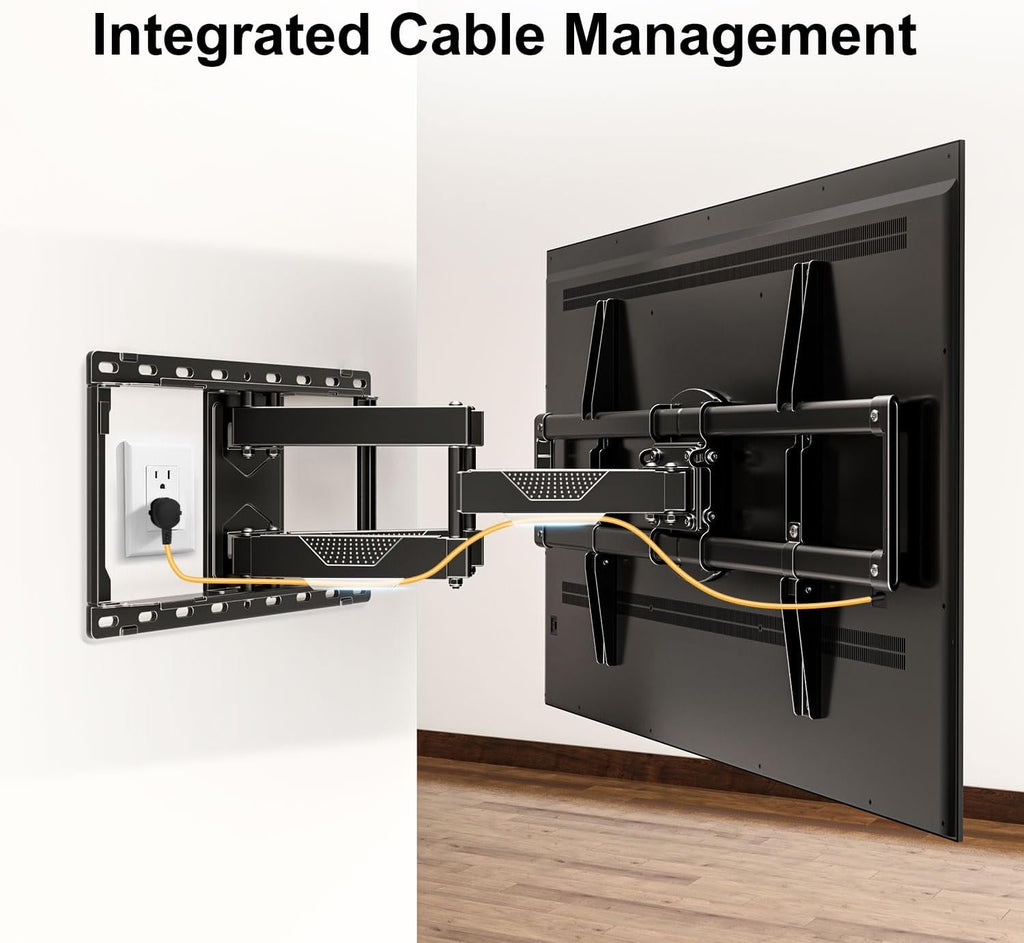 Mounting Dream TV Wall Mount - Full Motion Articulating Bracket for 42-84 Inch TVs | Swivel & Tilt, Max VESA 600x400mm, Supports 100lbs