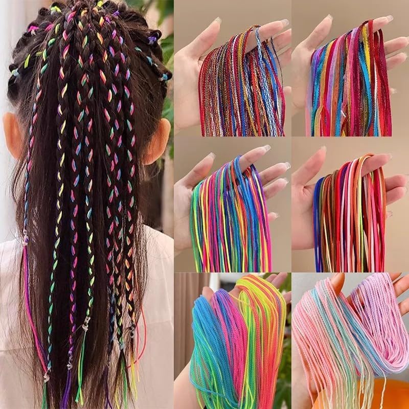 Gryshanyun Gradient Hair Ties - 32Pcs Nylon Ribbons for Braids