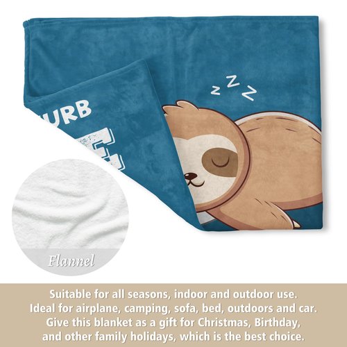 Funny Gifts for Uncle, Uncle is Charging Sloth Blanket, Uncle Birthday Gifts, Gifts for Uncle from Niece Nephew, Uncle Gift for Fathers Day Christmas, Soft Sloth Blanket for Uncle 60"x50"