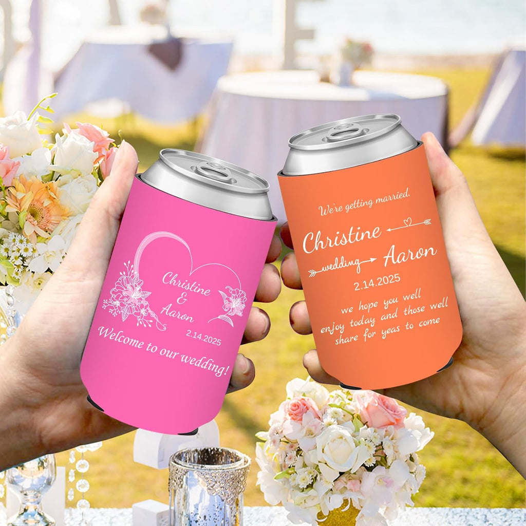 Skiennix Custom Can Cooler - Insulated Drink Holder for 12 oz Cans & Bottles | Perfect for Weddings & Parties