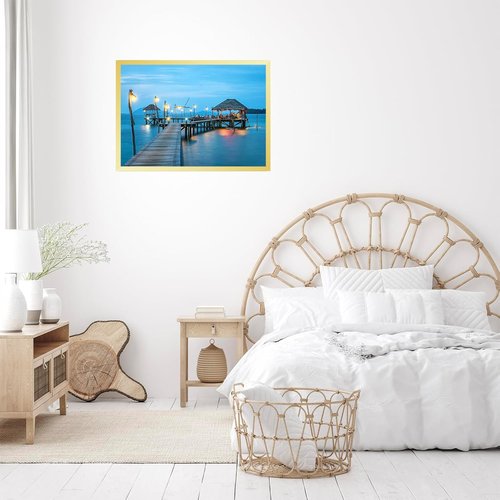 **JCJMY 16x24 Gold Picture Frame - Versatile Wall Hanging for Photos & Canvas in Horizontal/Vertical Formats**