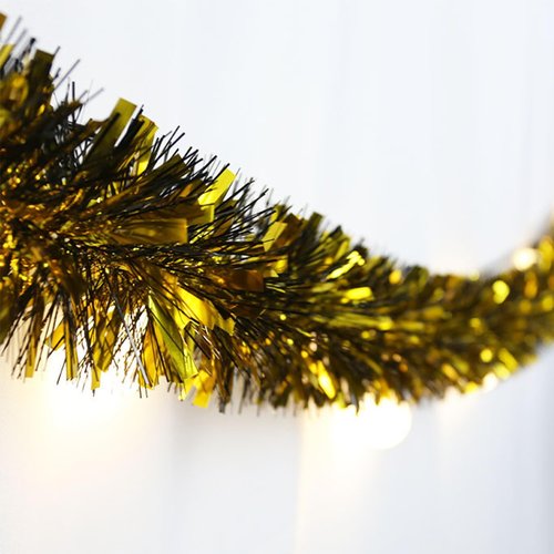 5Pcs Graduation Tinsel Garland,33 Feet Gold Black Metallic Twist Garland Glitter Grad Party Hanging Ornament for Home School Tree Wall Decoration DIY Wreath Craft (A)