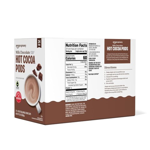 Happy Belly Hot Cocoa Pods - Rich Milk Chocolate Flavor | 24 Count for Delicious Treats