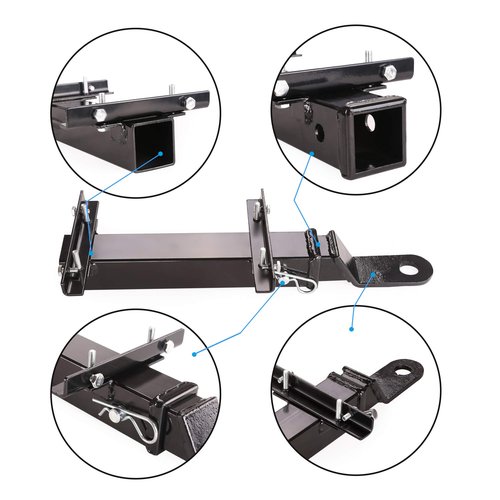 10L0L Universal Golf Cart Rear Seat Safety Grab Bar & Trailer Hitch Kit for Yamaha EZGO Club Car