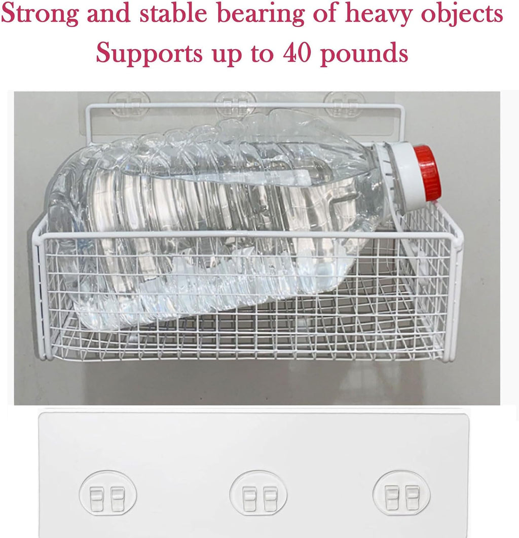 Skiennix Shower Caddy Adhesive Replacement - Strong Transparent Pads for Bathroom & Kitchen Storage | No Drilling, 4 Pack