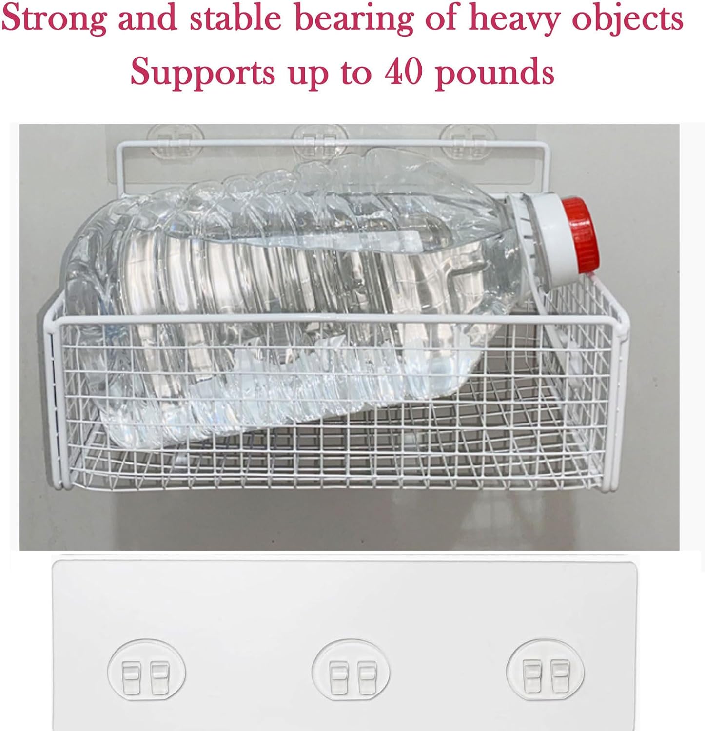 Skiennix Shower Caddy Adhesive Replacement - Strong Transparent Pads for Bathroom & Kitchen Storage | No Drilling, 4 Pack