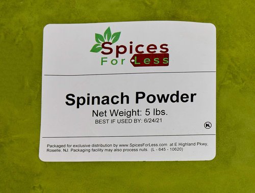 SFL Spinach Powder - 5 lbs Bulk - Resealable Bag - Kosher - Premium Quality