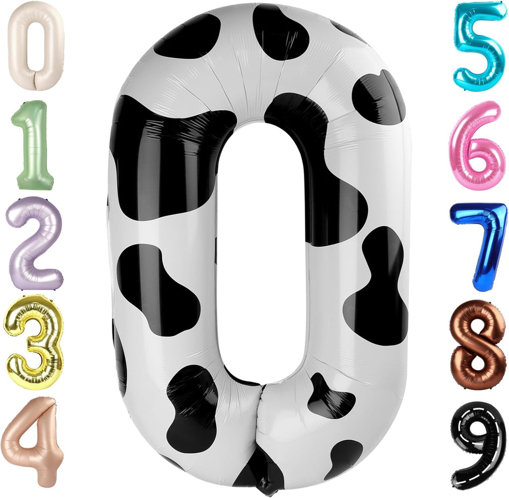 Number 0 Balloons 40 Inch | White & Black Birthday Decorations for All Milestone Events
