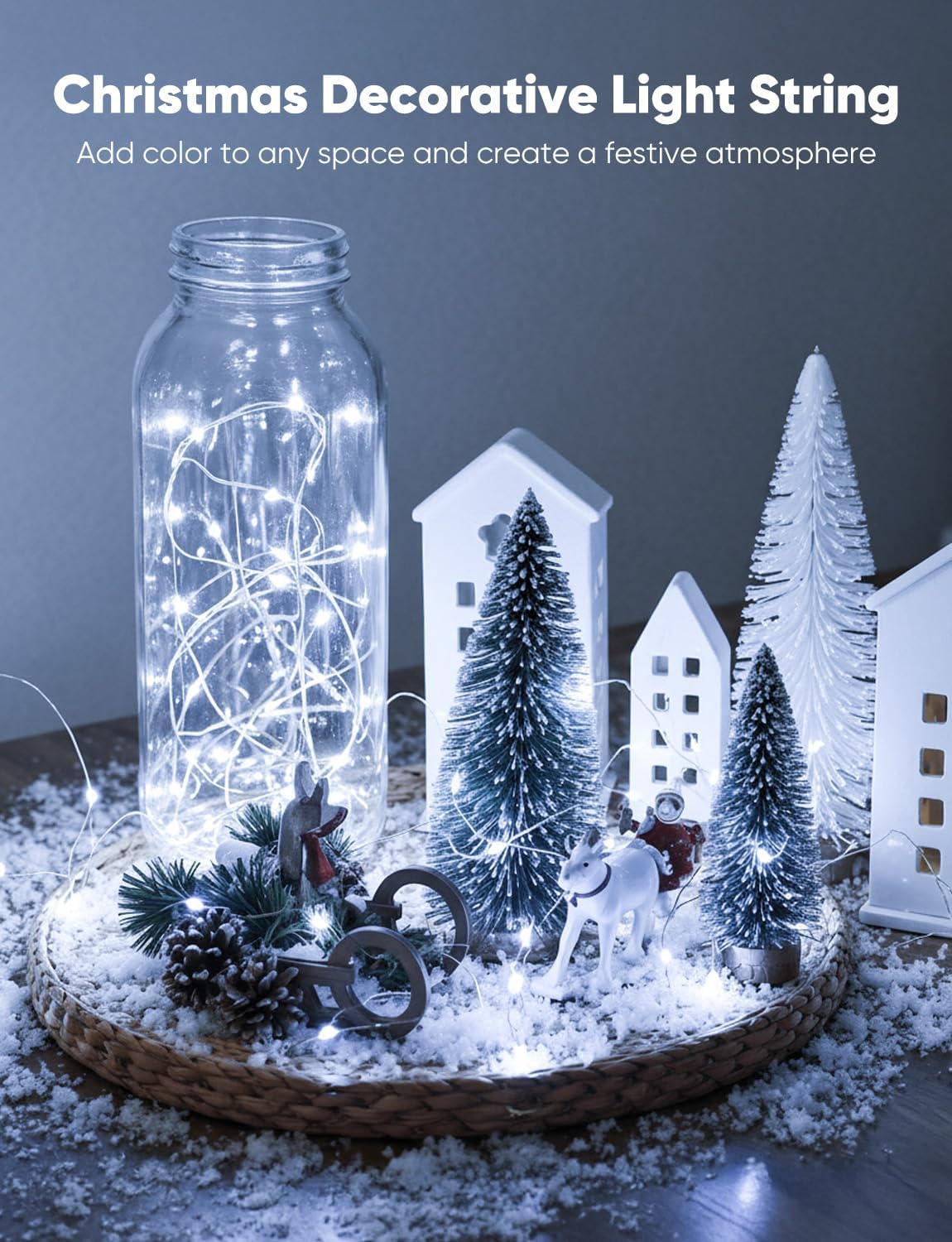 Minetom Fairy Lights - 12 Pack Battery Operated String Lights | 8 Modes, 7ft Waterproof Silver Wire for DIY Decor