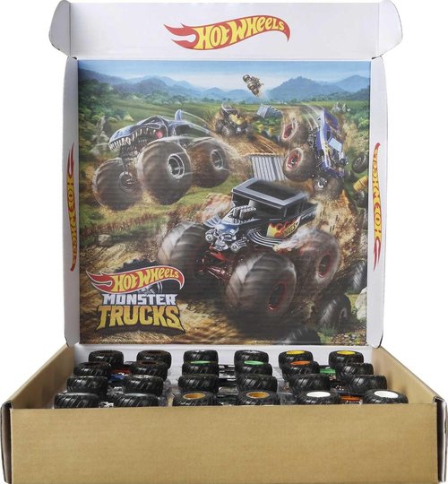 Hot Wheels Monster Trucks - Set of 12 Die-Cast Toy Trucks for Kids & Collectors | 1:64 Scale