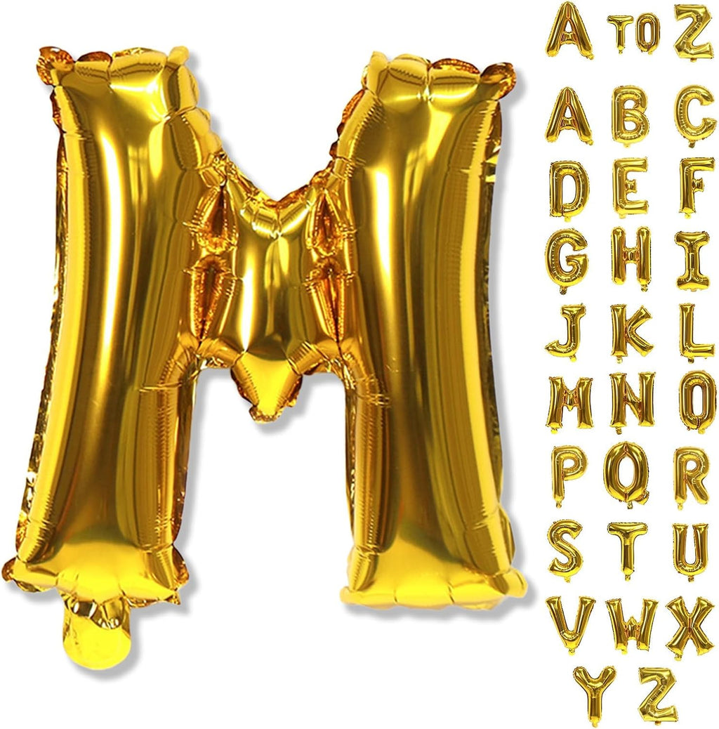 Skiennix 40-Inch Gold Helium Alphabet Balloons - Large Custom Letter Decor for Parties & Celebrations