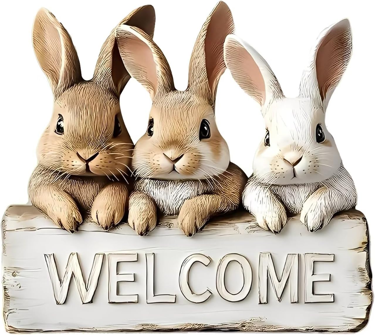 Welcome Easter Hanging Sign by [Brand Name] - Adorable Bunny Design for Spring Home & Garden Decor
